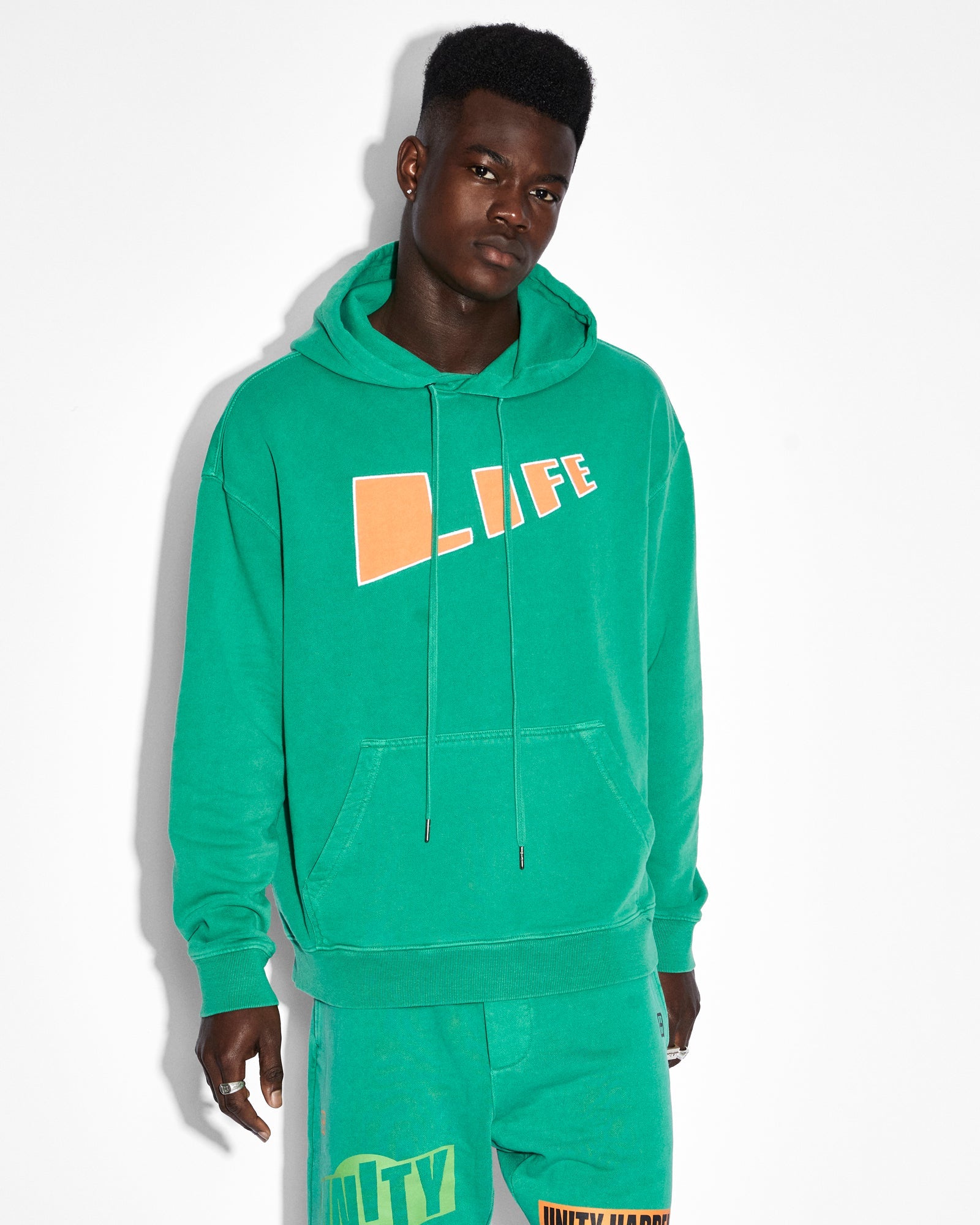 MENS  LIFE BIGGIE HOODIE CALI OVERSIZED FLEECE