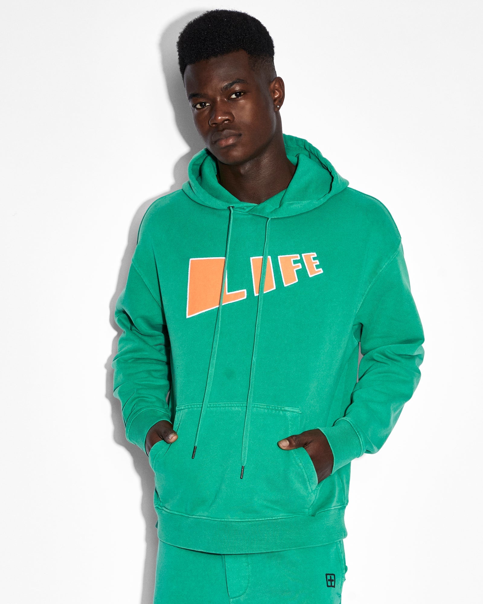 MENS  LIFE BIGGIE HOODIE CALI OVERSIZED FLEECE
