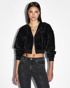 Womens Ritzy Infinity Jumper Black Boxy Fleece - Black