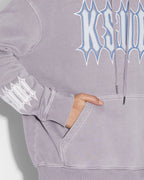 Mens Serrated Biggie Hoodie Silt Oversized Fleece - Purple