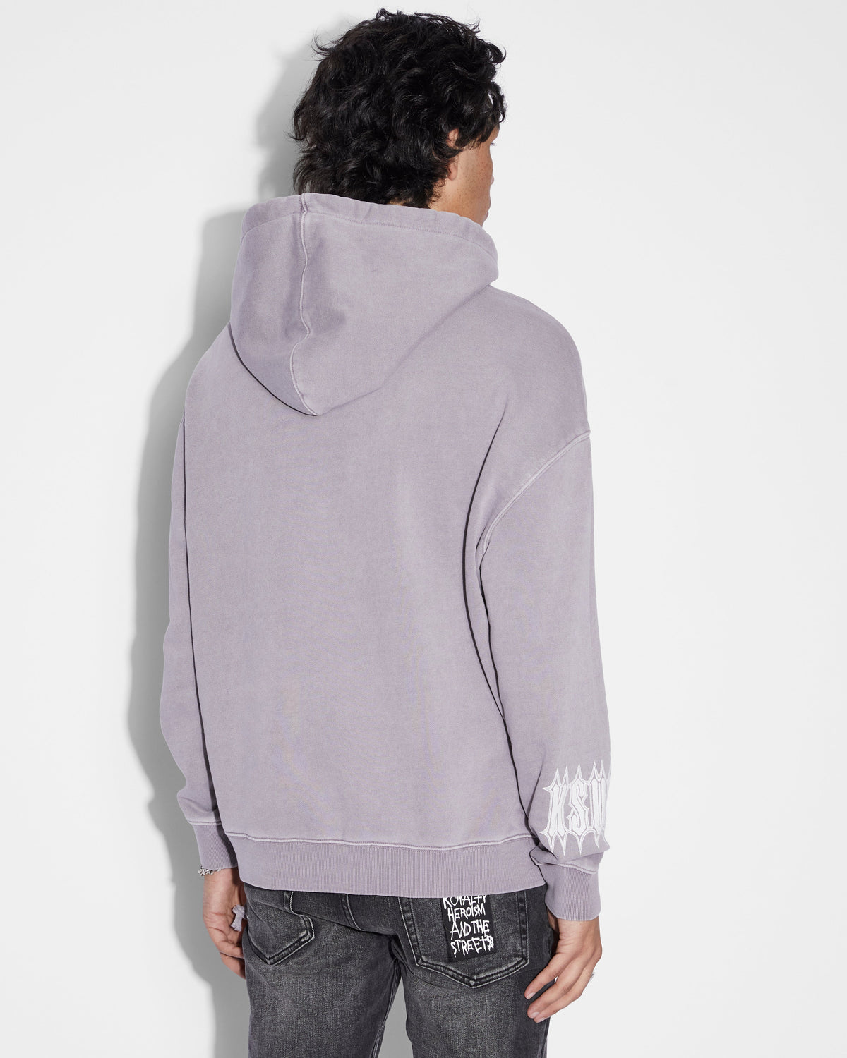 Mens Serrated Biggie Hoodie Silt Oversized Fleece - Purple