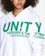 WOMENS  UNITY SLOUCH HOODIE WHITE OVERSIZED FLEECE