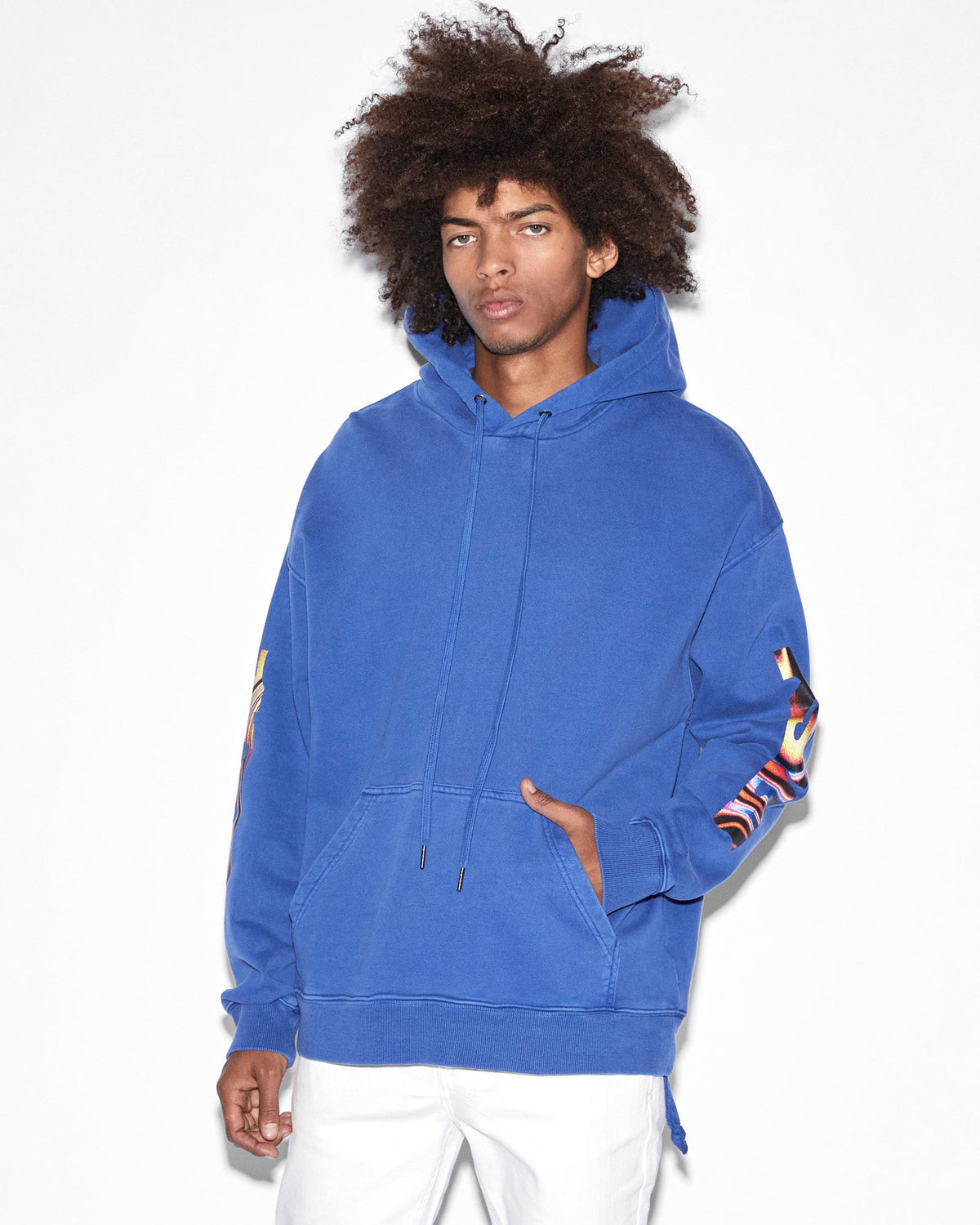 MINDSTATE BIGGIE HOODIE SOLID BLUE