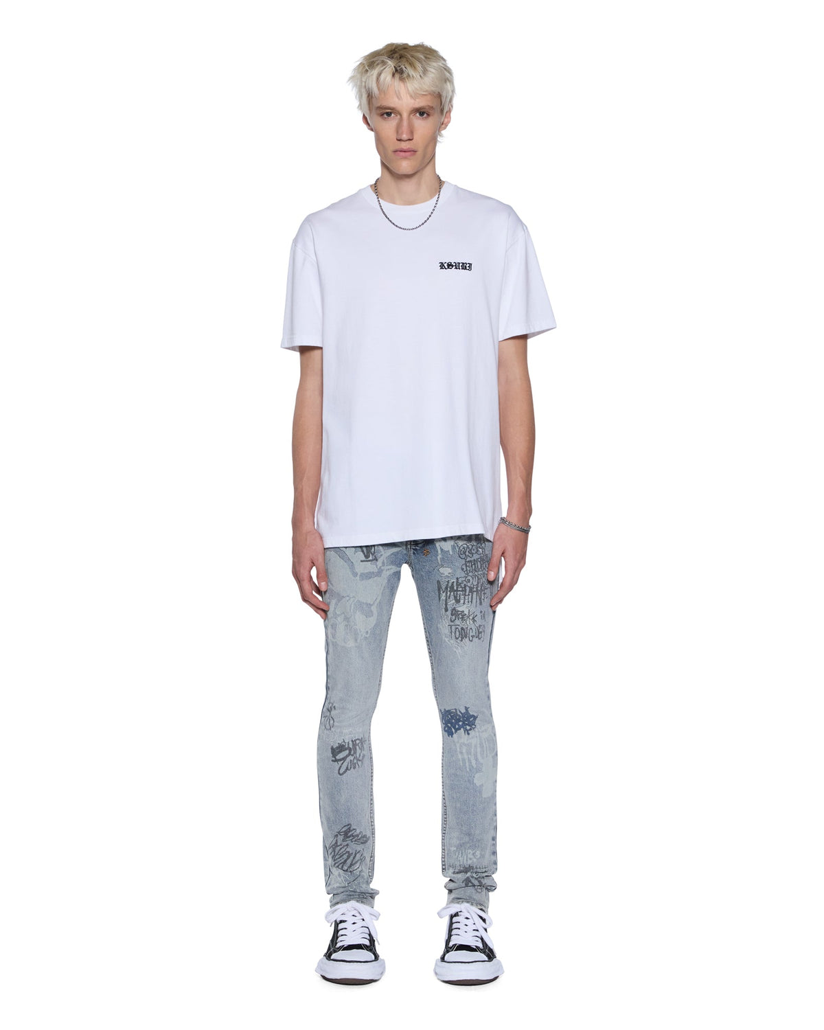 MENS HAUNTED BIGGIE SS TEE WHITE TEES