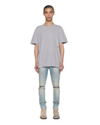 Mens 4x4 Biggie Ss Tee Krete/burgundy Oversized Tees - Grey