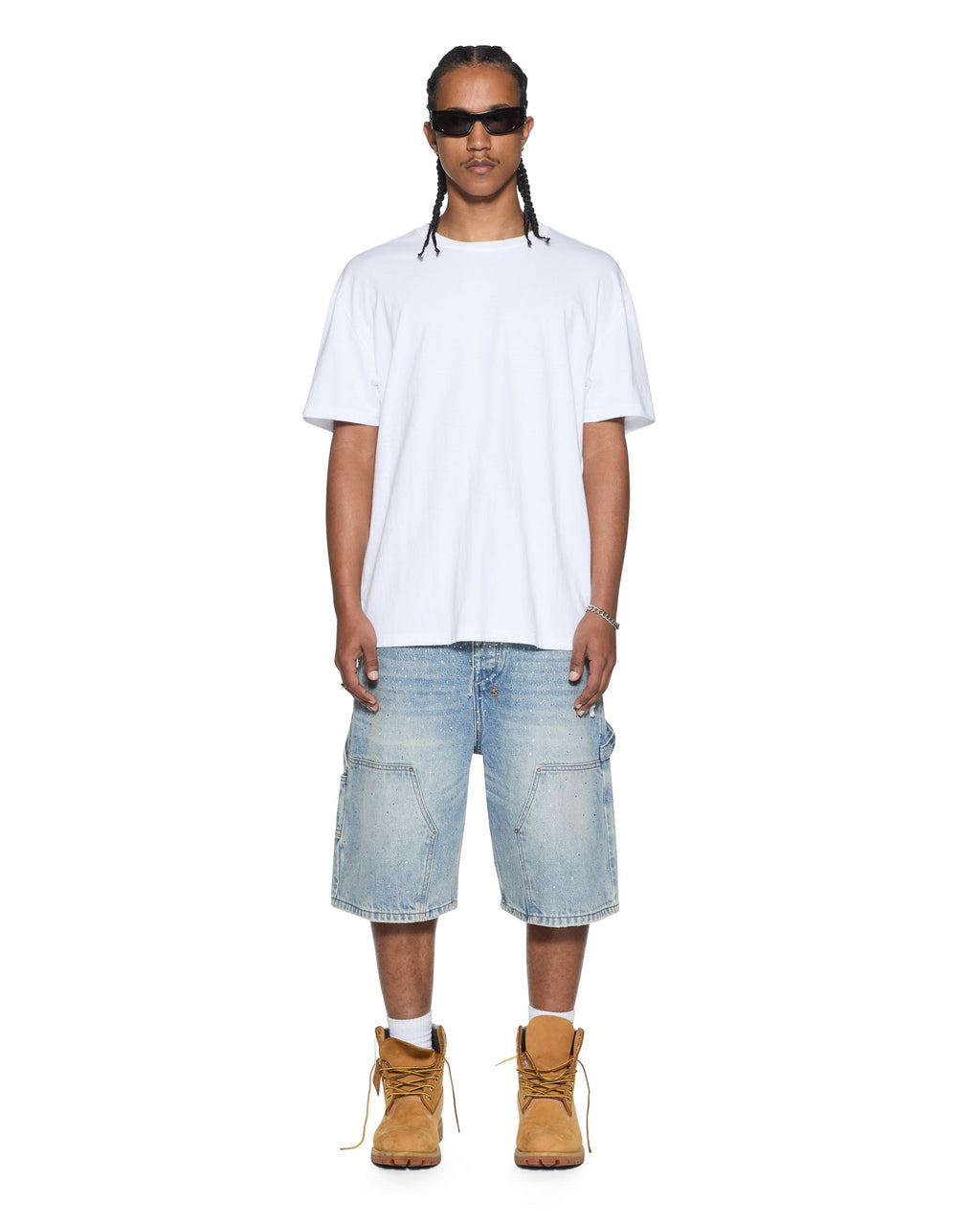 MENS 4X4 BIGGIE SS TEE TRU WHITE/BLUE TEES