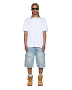 MENS 4X4 BIGGIE SS TEE TRU WHITE/BLUE TEES