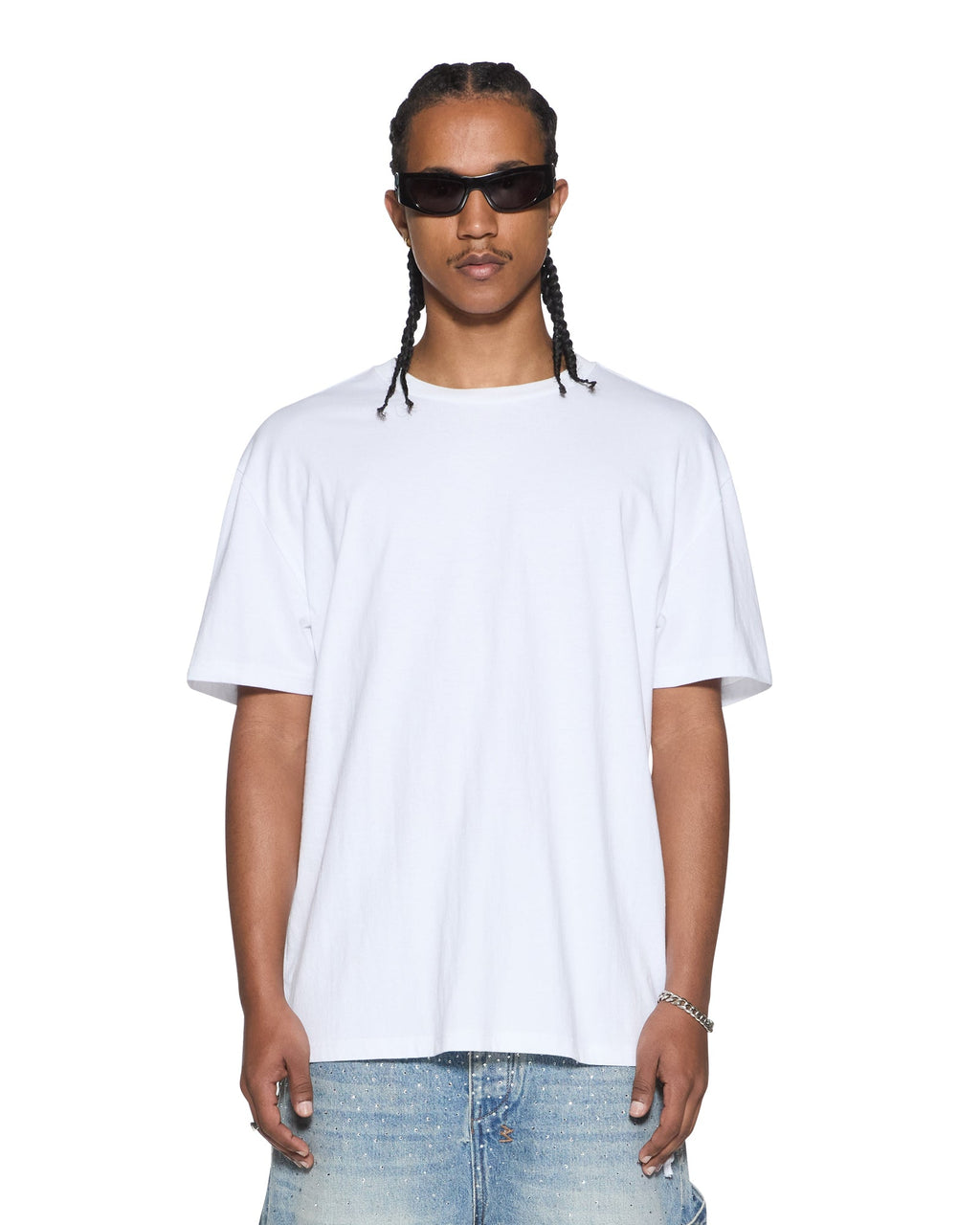 MENS 4X4 BIGGIE SS TEE TRU WHITE/BLUE TEES