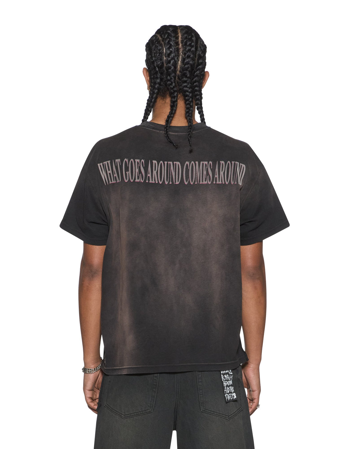 MENS H.W.R SID SS TEE SUNBLEACH BLACK TEES