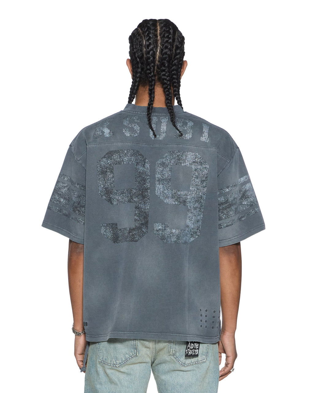 MENS HALFTIME SS DUKE JERSEY BLACK FADE FASHION TOPS