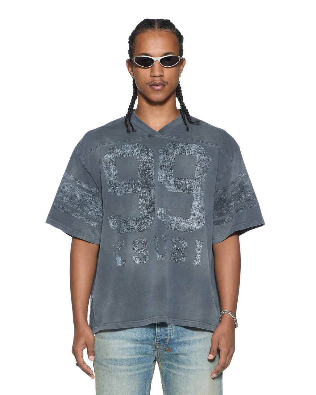 MENS HALFTIME SS DUKE JERSEY BLACK FADE FASHION TOPS