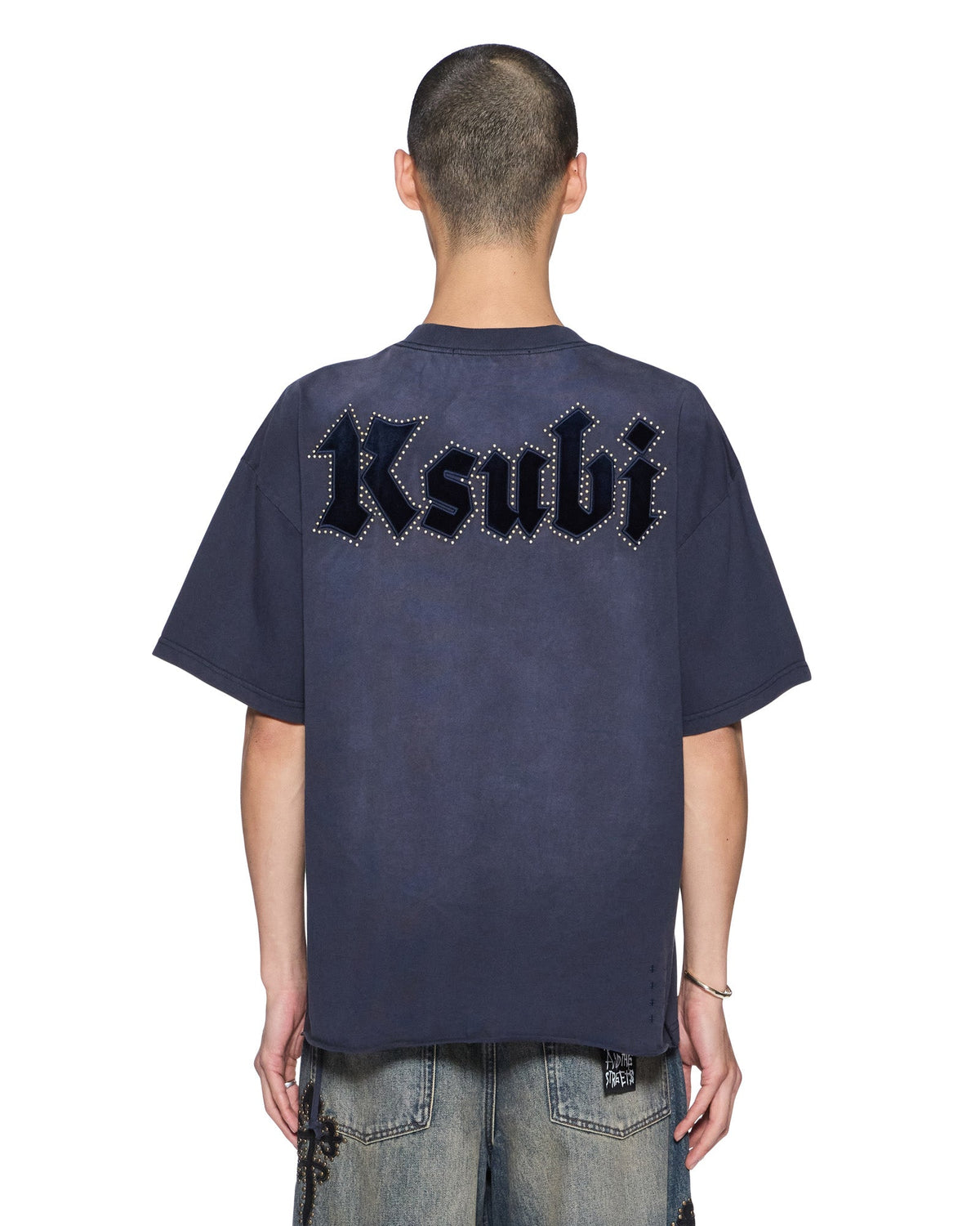 Mens Kaliba Ekcess Ss Tee Deep Dive Oversized Tees - Navy