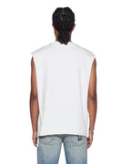 Mens Ksaint Cut Off Tee Vintage White Oversized Tees - White