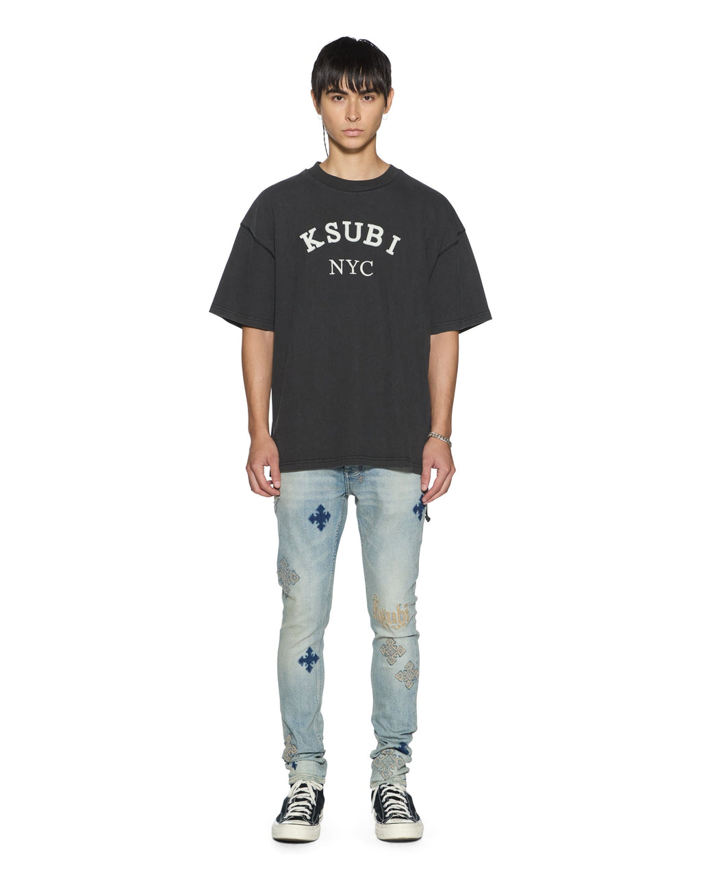 MENS LAYBEL EKCESS SS TEE WASHED BLACK TEES