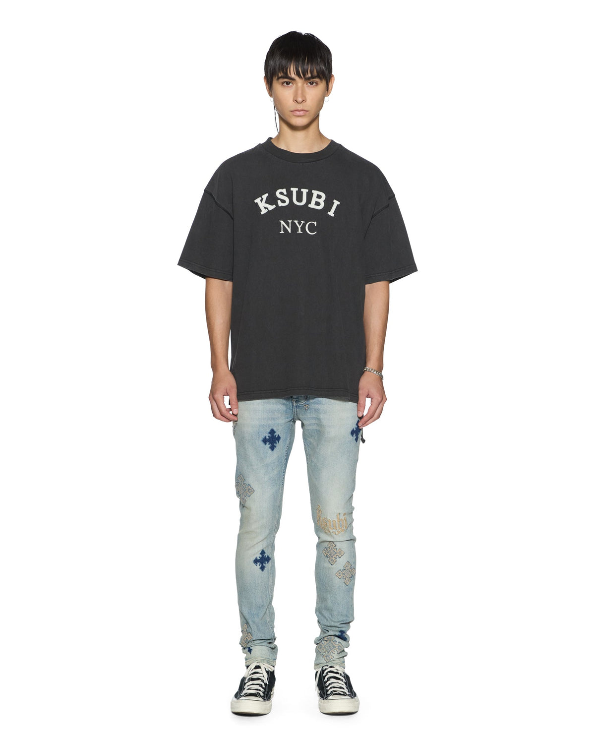 MENS LAYBEL EKCESS SS TEE WASHED BLACK TEES