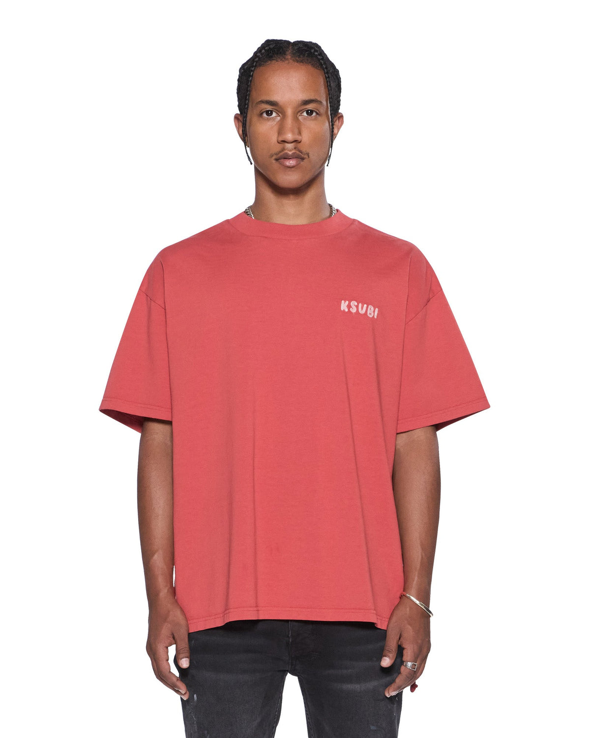 Mens Mechanic Ekcess Ss Tee Vintage Red Oversized Tees - Red
