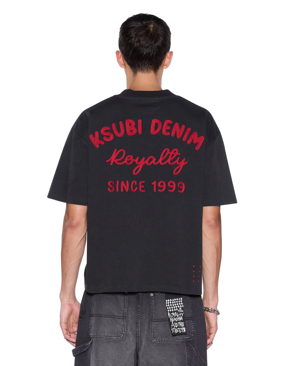 MENS MEKANIK HALEN SS TEE CHARCOAL/RED TEES