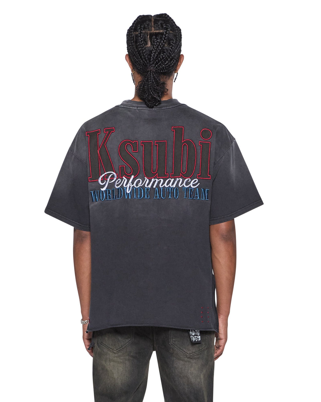 Mens Performance Ekcess Ss Tee Black Fade Oversized Tees - Black