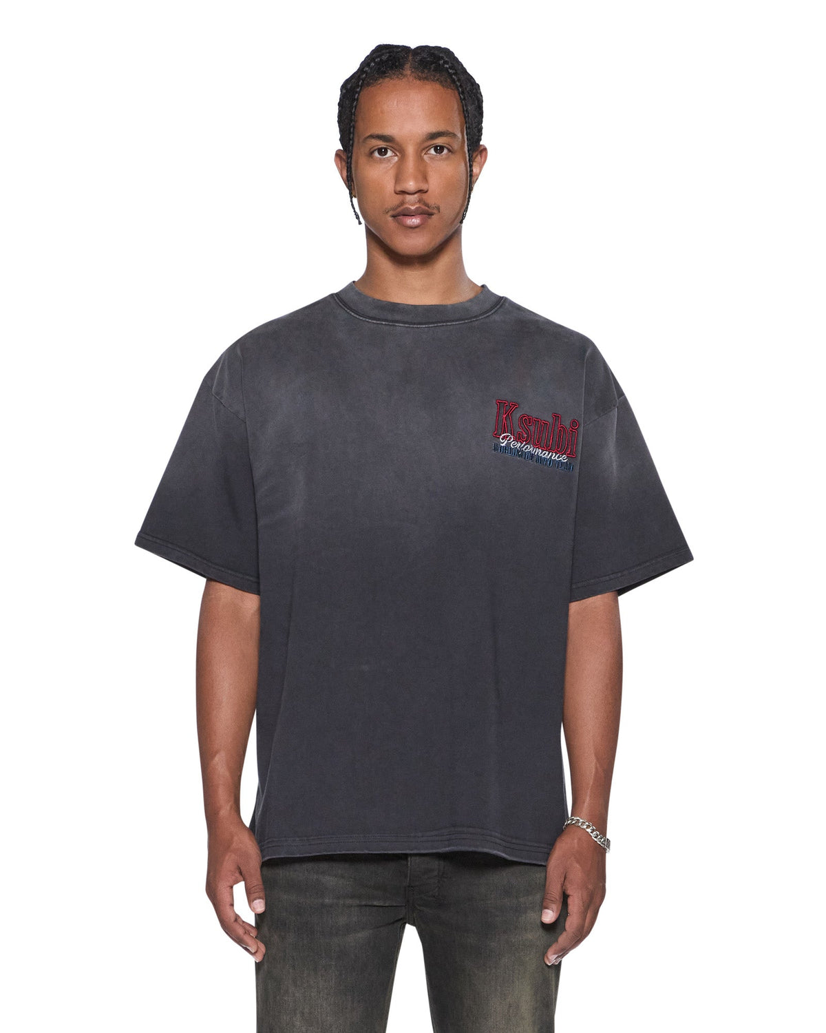 Mens Performance Ekcess Ss Tee Black Fade Oversized Tees - Black