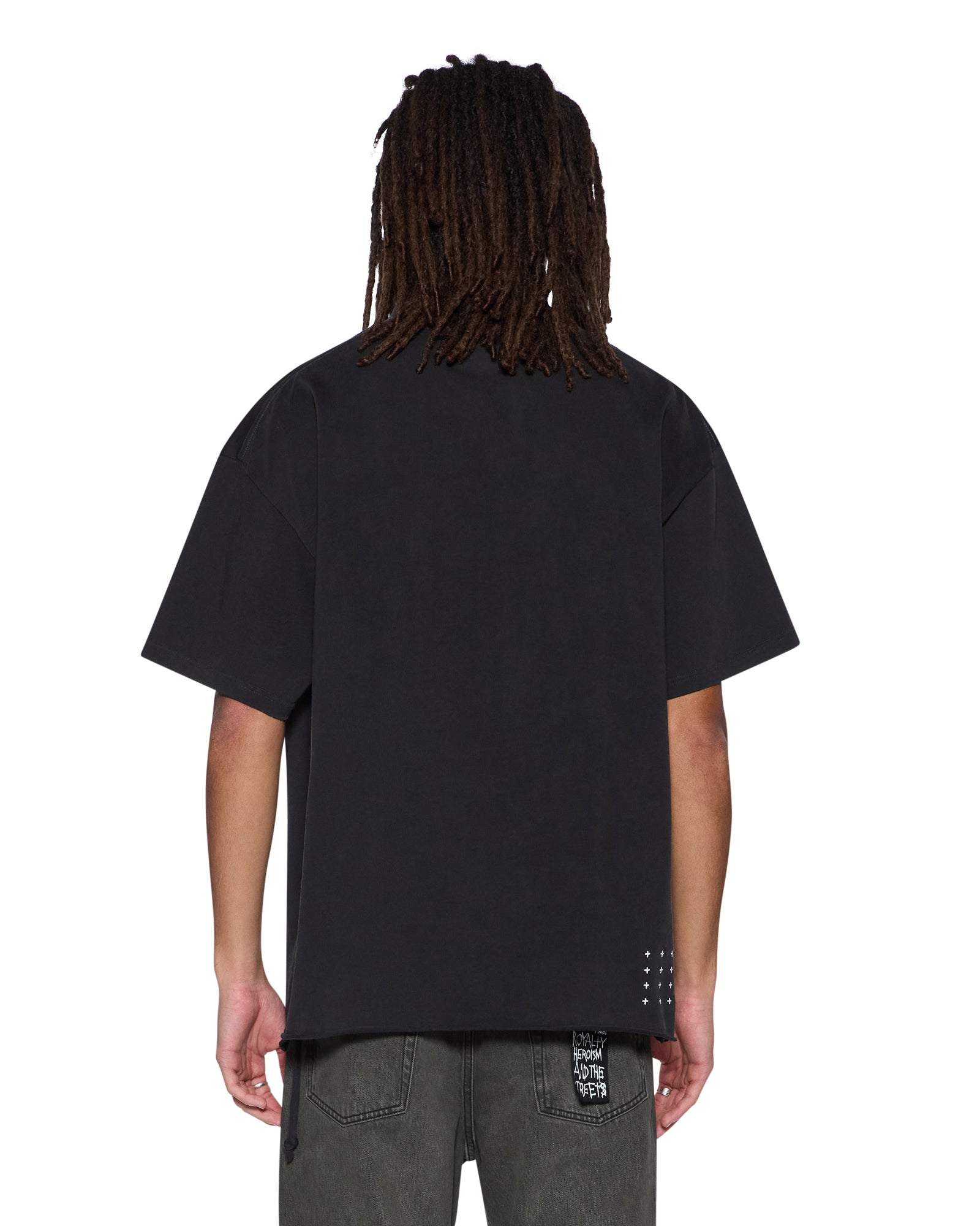 MENS  SPIRIT EKCESS SS TEE ACID BLACK OVERSIZED TEES