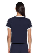 Womens Varsity Shrunken Ss Tee Navy Fitted Tees - Navy