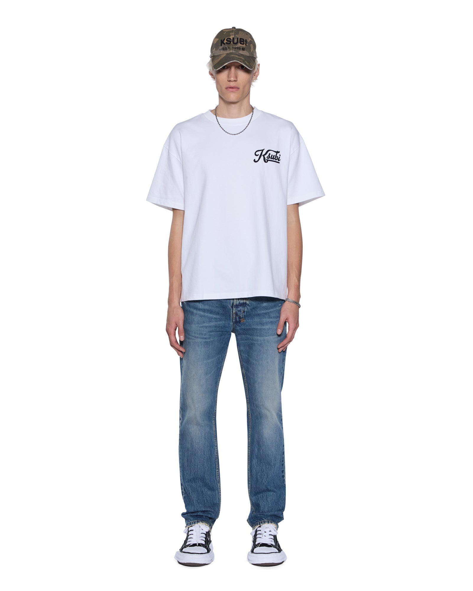 MENS  OUTFIELD EKCESS SS TEE WHITE OVERSIZED TEES