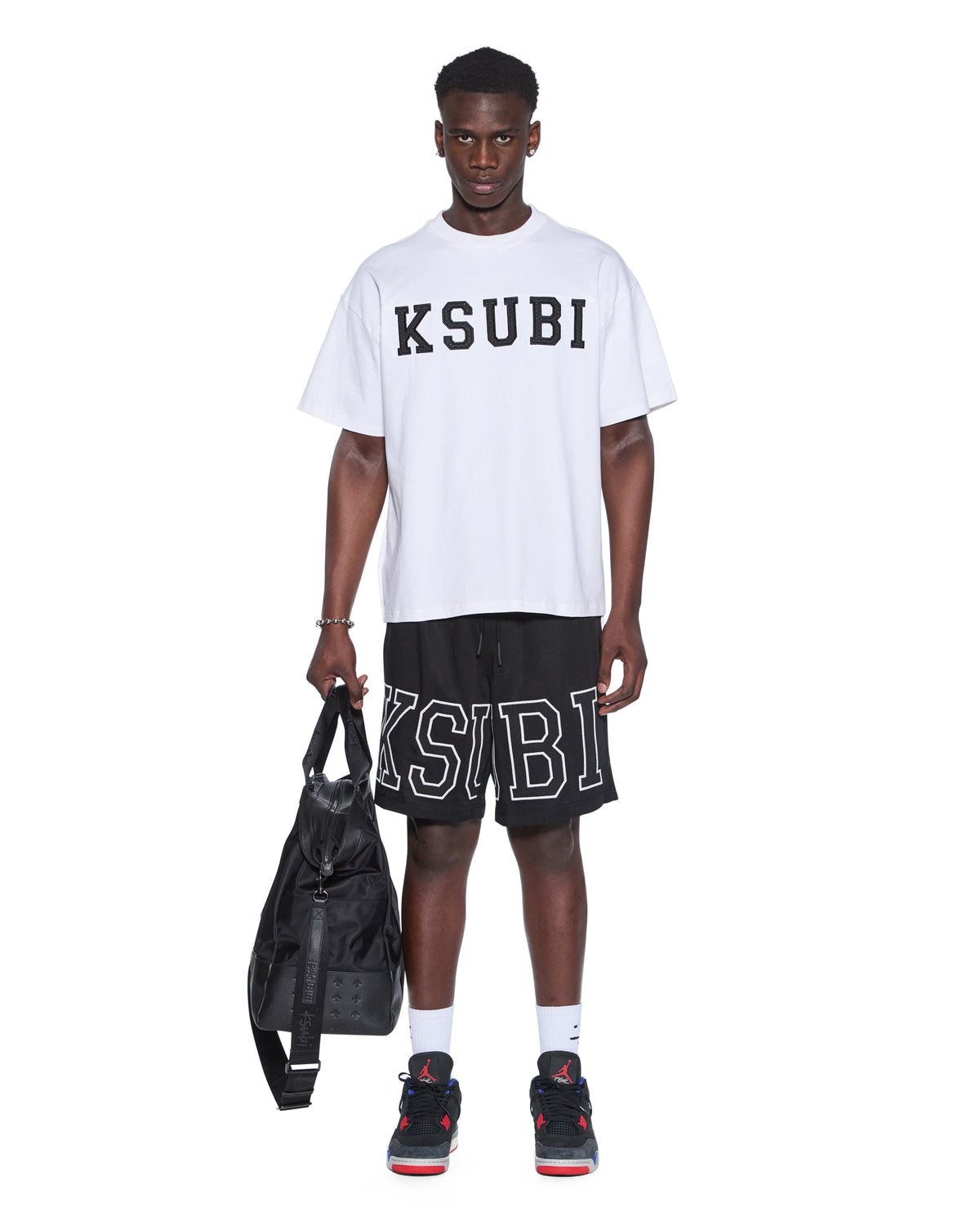 Mens Touchdown Ekcess Ss Tee Vintage White Oversized Tees - Beige