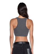 WOMENS 1999 ORIGIN CROPPED TANK CHARCOAL TEES
