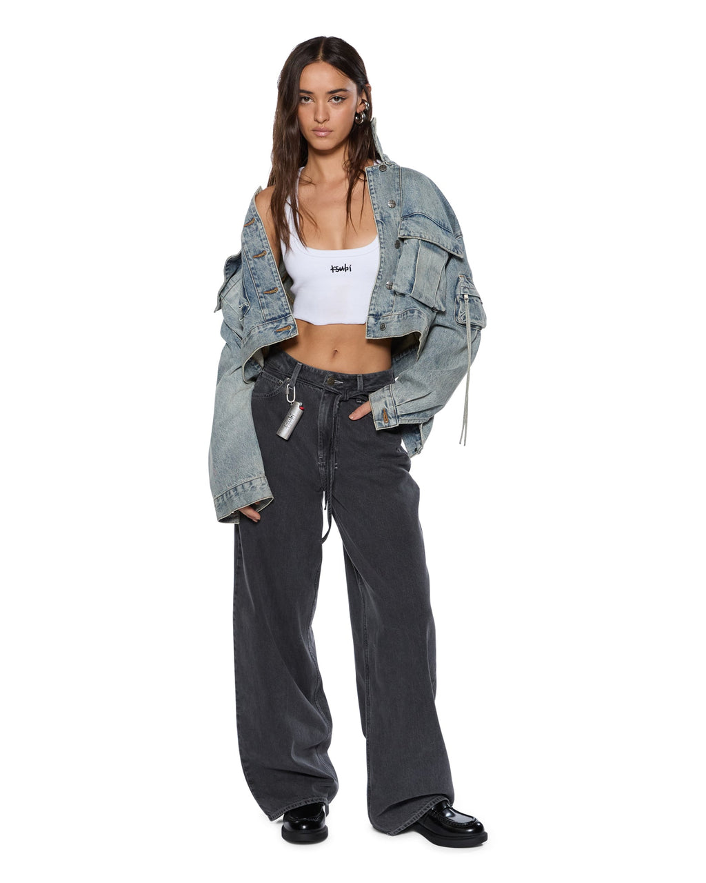 WOMENS 1999 ORIGIN CROPPED TANK WHITE FASHION TOPS