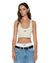 WOMENS  SOTT ORIGIN CROP TANK CREAM FITTED FASHION TOPS