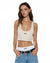 WOMENS  SOTT ORIGIN CROP TANK CREAM FITTED FASHION TOPS