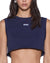 WOMENS  LABELS CROP TANK NAVY SLIM TEES