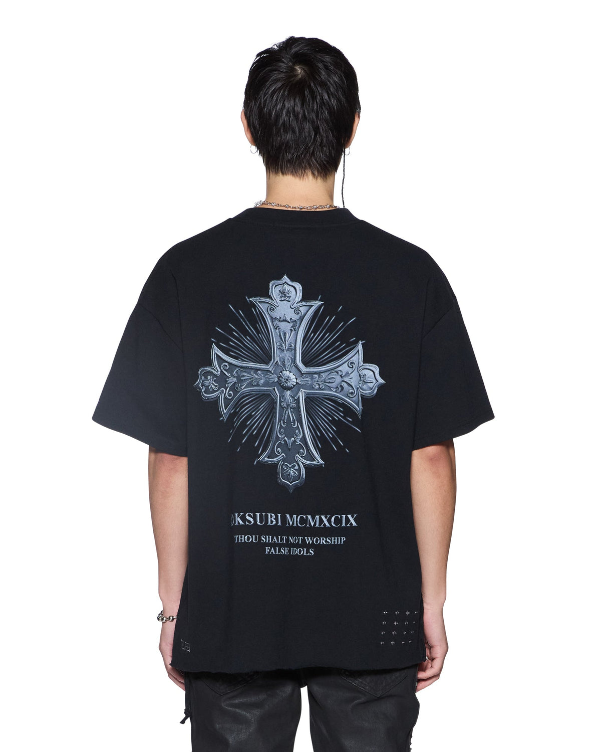 MENS FALSE IDOLS EKCESS SS TEE JET BLACK TEES