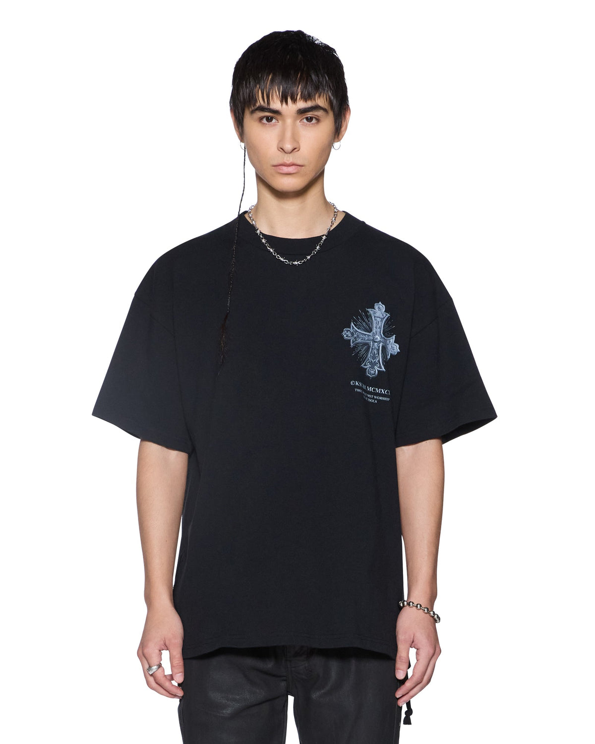 MENS FALSE IDOLS EKCESS SS TEE JET BLACK TEES