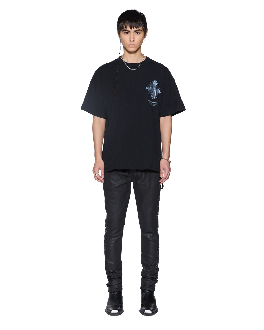 MENS FALSE IDOLS EKCESS SS TEE JET BLACK TEES