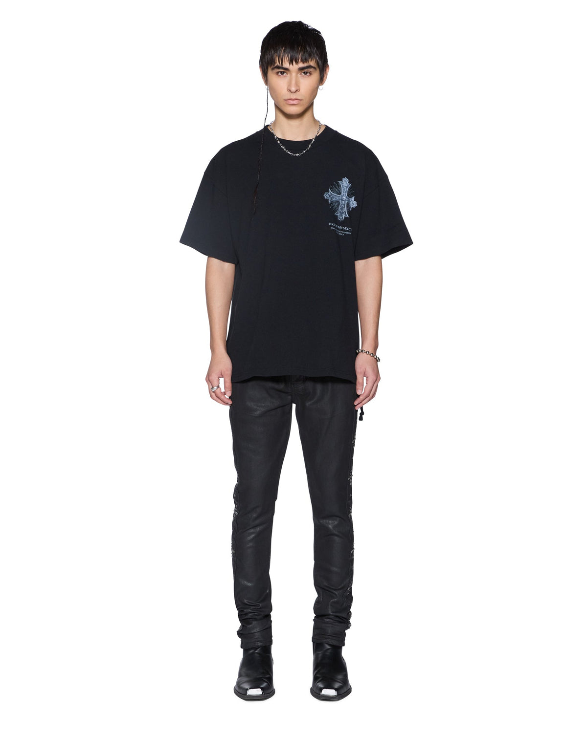 MENS FALSE IDOLS EKCESS SS TEE JET BLACK TEES