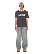 MENS HOLIDAY RINGER SS TEE FADED BLACK TEES