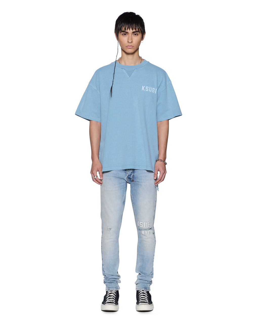 MENS K-LOCK BIGGIE SS TEE SUMMER BLUE TEES