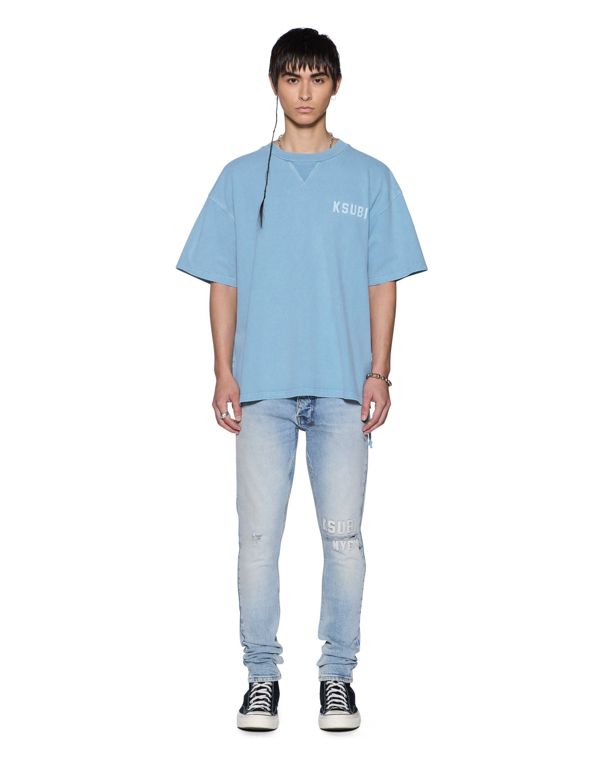 MENS K-LOCK BIGGIE SS TEE SUMMER BLUE TEES