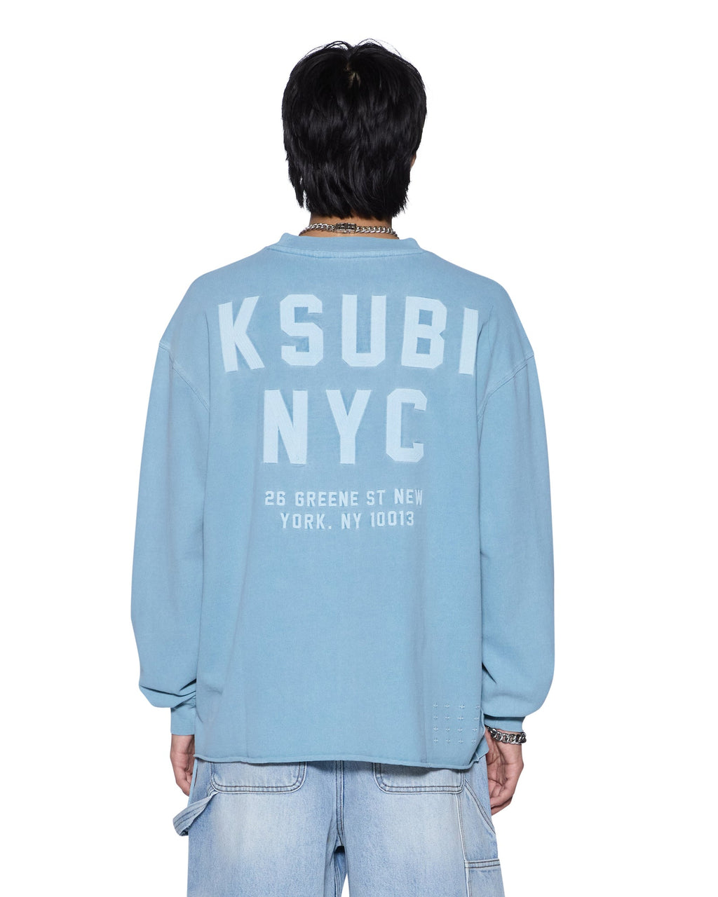 MENS K-LOCK EKCESS LS TEE SUMMER BLUE TEES