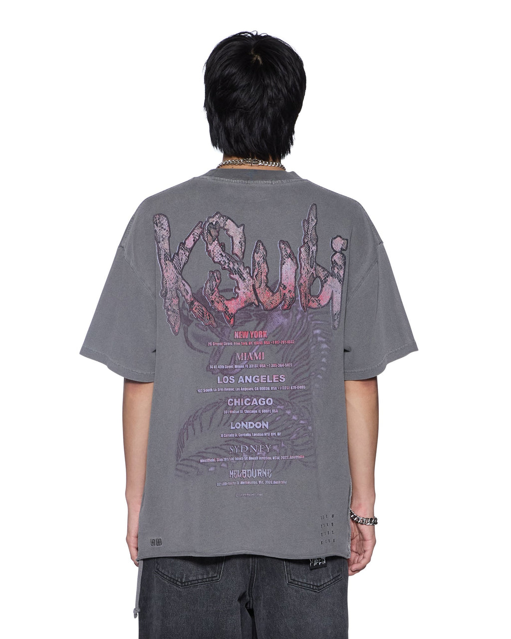 MENS KNOTTED EKCESS SS TEE CHARCOAL TEES