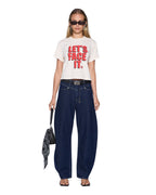 WOMENS LETS FACE IT SHRUNKEN SS TEE BONE TEES