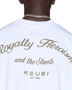 MENS ROYALTY HALEN CUT OFF TRU WHITE TEES