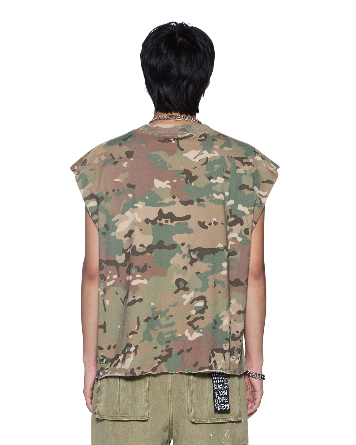 MENS STATE EKCESS CUT OFF WOODLAND TEES