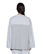 WOMENS VARSITY BOYFRIEND LS TEE GREY TEES