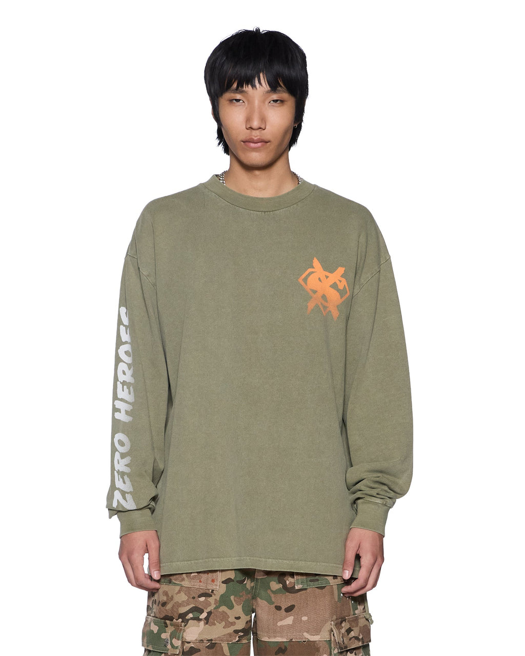 MENS ZERO HEROES LS TEE MILITANT TEES
