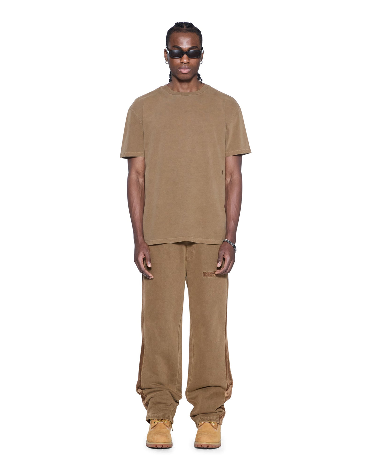 Mens 4x4 Paise Biggie Ss Tee Espresso Regular Tees - Brown