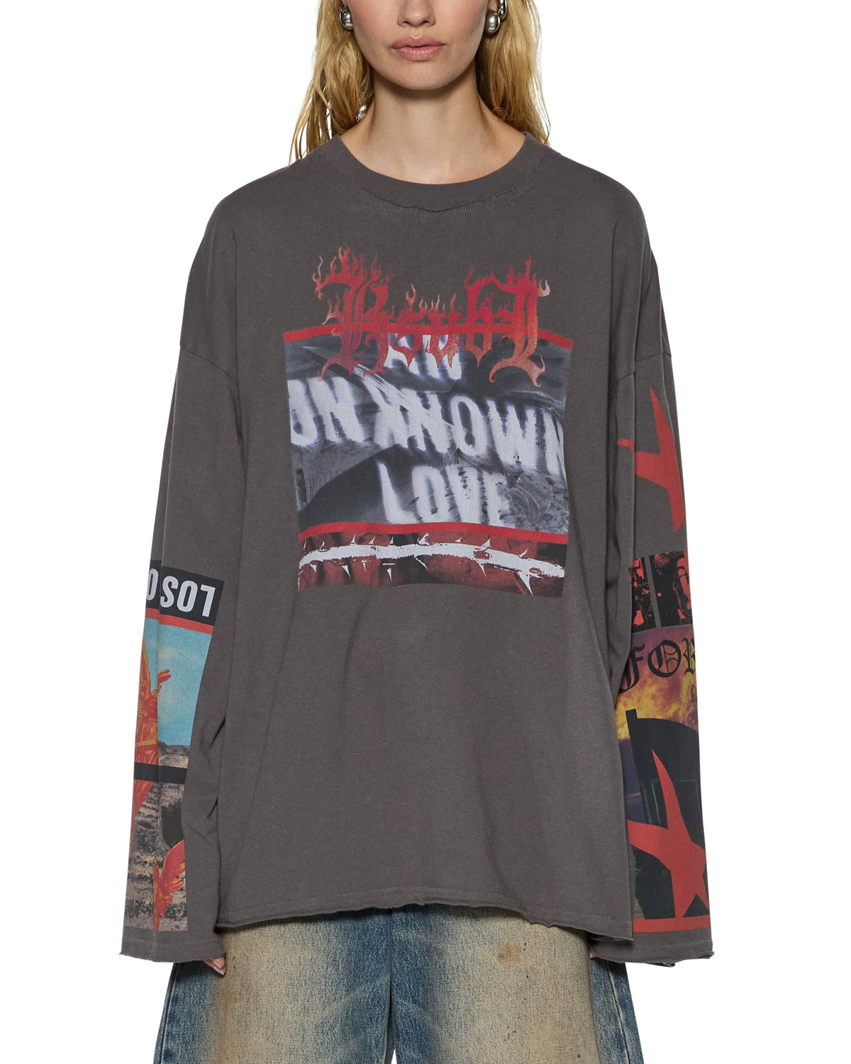 ALTAR LS BOYFRIEND TEE CHARCOAL