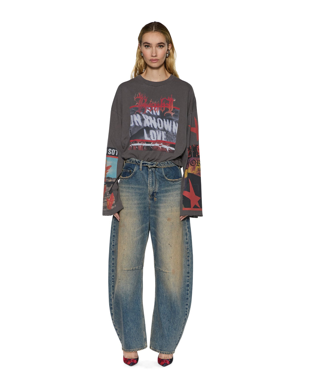 WOMENS BARREL JEAN DUNE DENIM JEANS