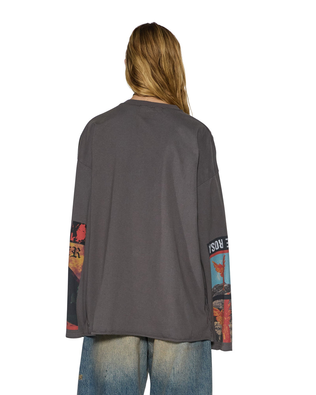 WOMENS ALTAR LS BOYFRIEND TEE CHARCOAL TEES